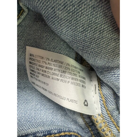 Art Class Denim Jacket Kids Girls 7/8 Blue Distressed Button Up w/Pockets - Picture 7 of 7